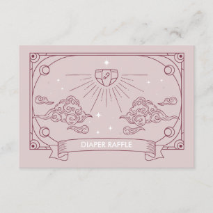 Pink Tarot Baby Shower Diaper Raffle Enclosure