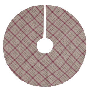 Pink Tartan Brushed Polyester Tree Skirt