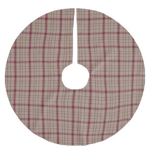 Pink Tartan Brushed Polyester Tree Skirt