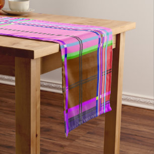 Pink tartan Fabric Pattern Cloth Madras