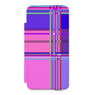 Pink tartan Fabric Pattern Cloth Madras Incipio Watson™ iPhone 5 Wallet Case