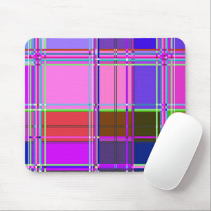 Pink tartan Fabric Pattern Cloth Madras Mouse Mat