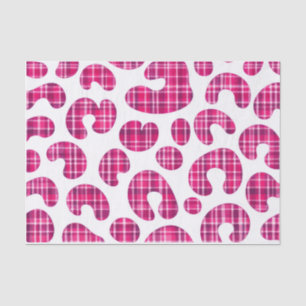 Pink Tartan Leopard Print Scottish Tissue Paper