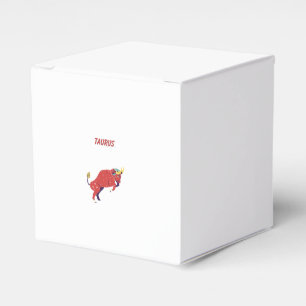 Pink Taurus, zodiac, star sign print Favour Box