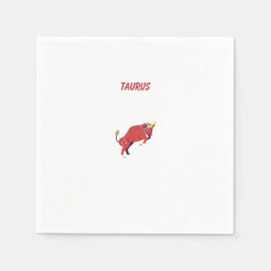 Pink Taurus, zodiac, star sign print Napkin