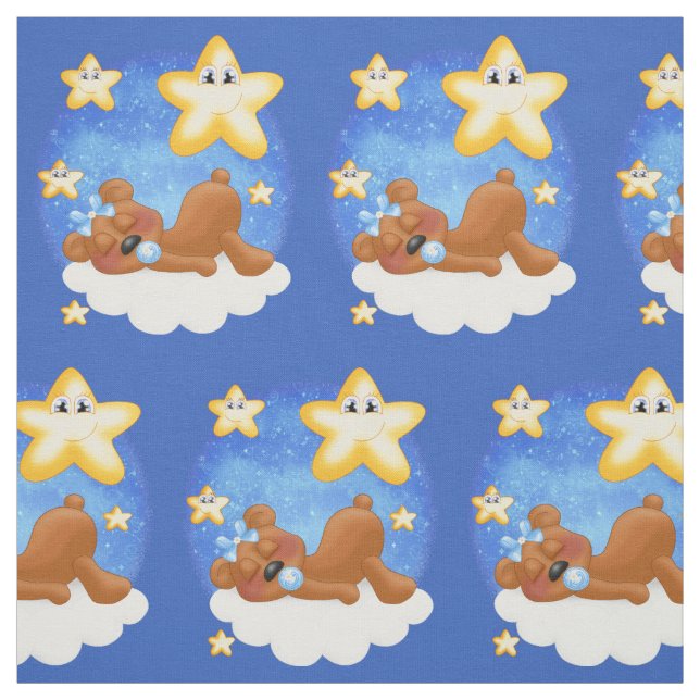 Pink Tawny Bear Fabric (Swatch)