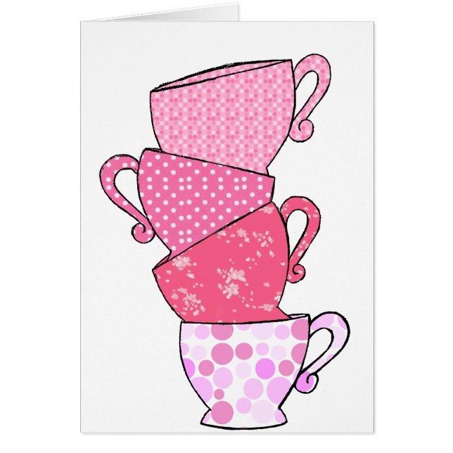 Pink Tea Cup Stack (Front)