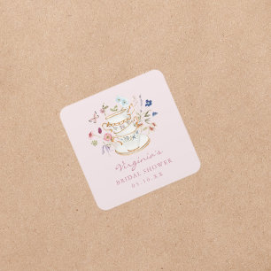 Pink Tea Party  Square Sticker