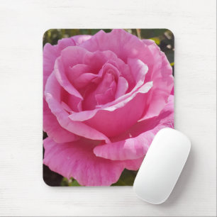 Pink Tea Rose floral Girls Pink Mouse Mat