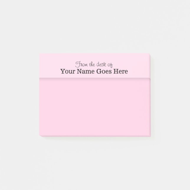 Pink teachers name desk note organiser (Front)