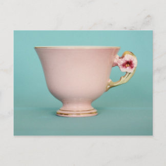 Pink Teacup Postcard