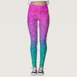 Pink Teal Aqua Blue & Purple Sparkly Glitter Leggings<br><div class="desc">Leggings.</div>