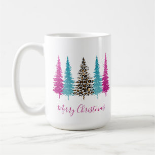 Pink Teal Glam Christmas Coffee Mug