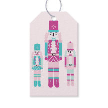 Pink & Teal Nutcracker Trio Gift Tag