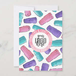Pink Teal Tumbler Watercolor Care Instructions