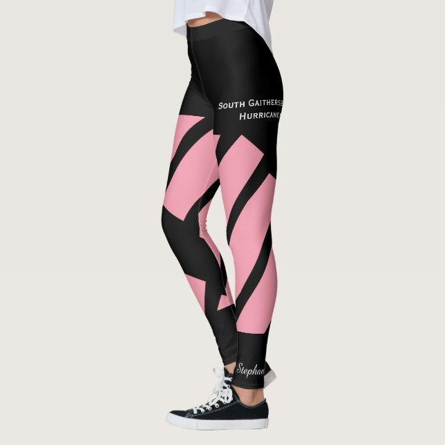 Pink Team/Club Leggings with Fake Shorts (Left)