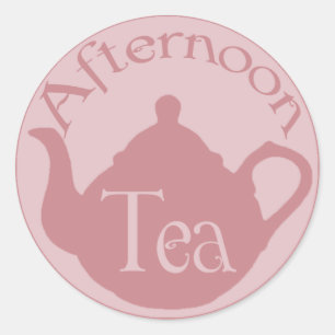 Pink Teapot Tea Party DIY Cupcake Toppers Stickers