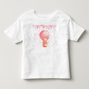 Pink Teddy Bear Balloons Toddler T-Shirt