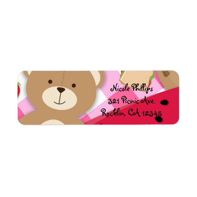 Pink Teddy Bear Picnic Birthday Party Invitation (Front)