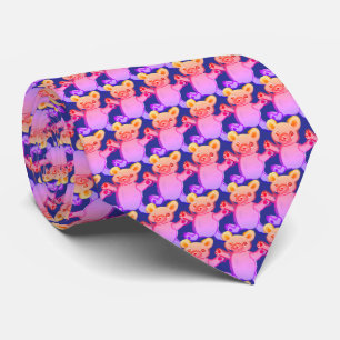 pink teddy bear tie