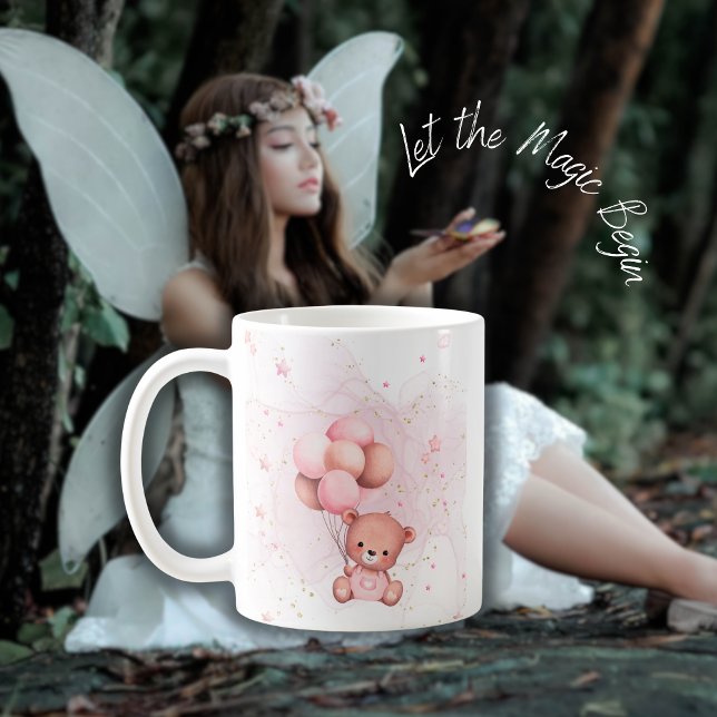 Pink Teddy with Balloons Mug (Creator Uploaded)