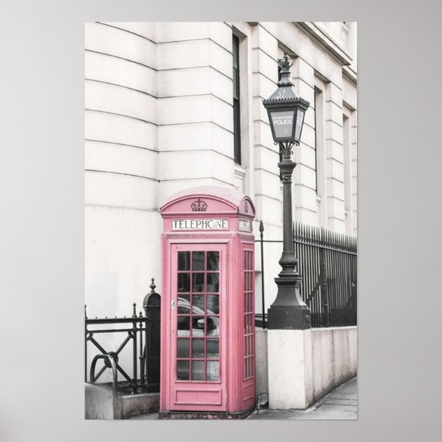 pink telephone vintage aesthetic poster (Front)