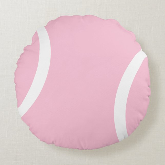 Pink Tennis Ball ~ Perfect Round Cushion (Front)