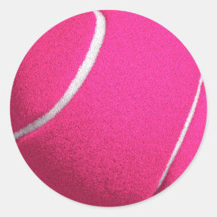 Pink Tennis Classic Round Sticker