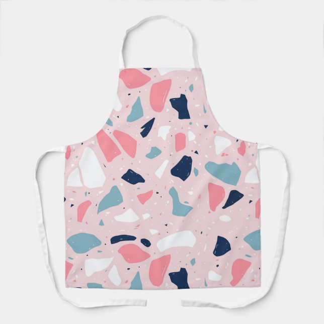 Pink Terrazzo Pattern Apron (Front)