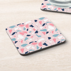 Pink Terrazzo Pattern Coaster