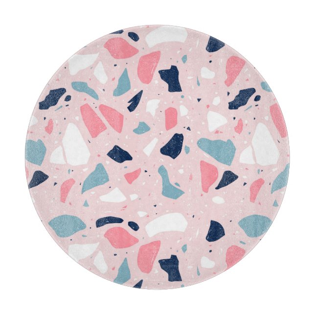 Pink Terrazzo Pattern Cutting Board (Front)