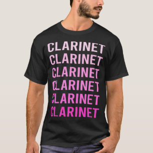 Pink Text Clarinet T-Shirt