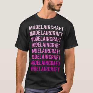 Pink Text Model Aircraft T-Shirt