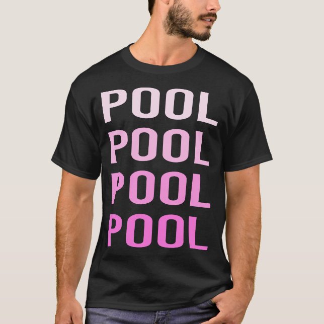 Pink Text Pool T-Shirt (Front)
