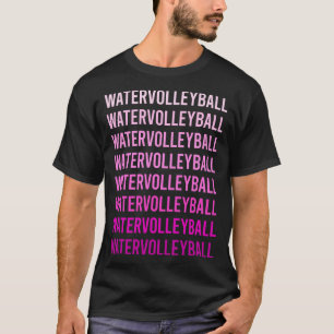 Pink Text Water Volleyball T-Shirt