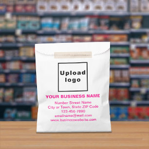 Pink Texts Business Brand on Paper Bag