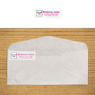 Pink Texts Business Return Address Label
