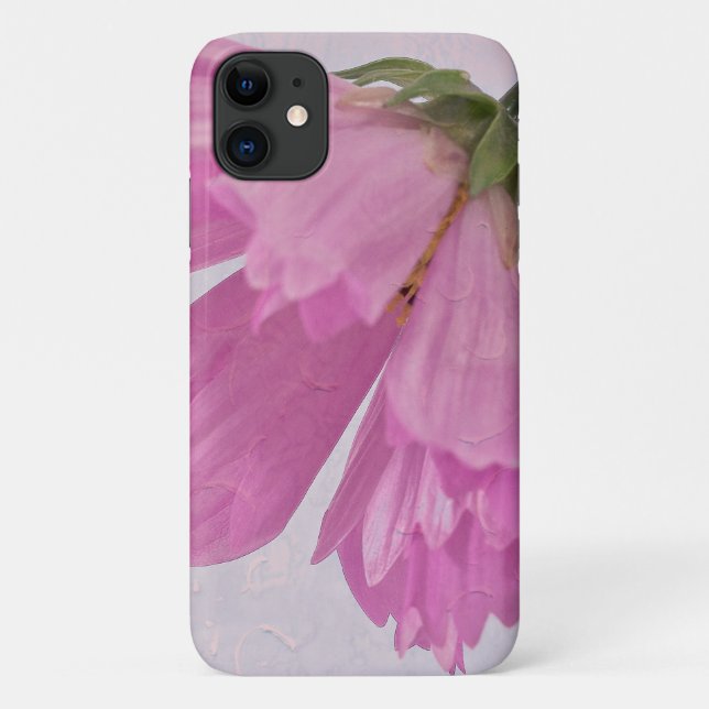Pink Textured Cosmo Flower Case-Mate iPhone Case (Back)