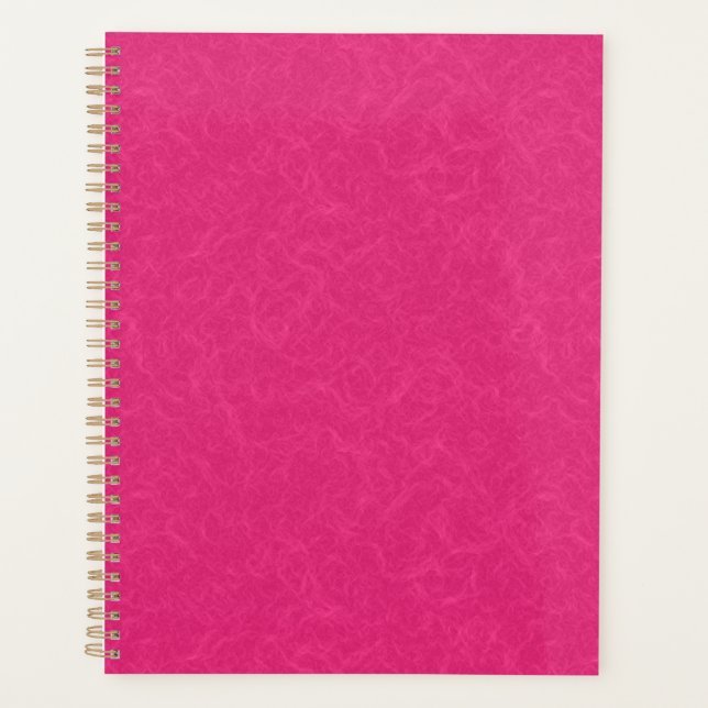 Pink textured surface with subtle swirling pattern planner (Front)