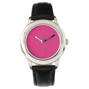 Pink textured surface with subtle swirling pattern watch