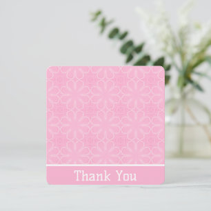 Pink thank you card