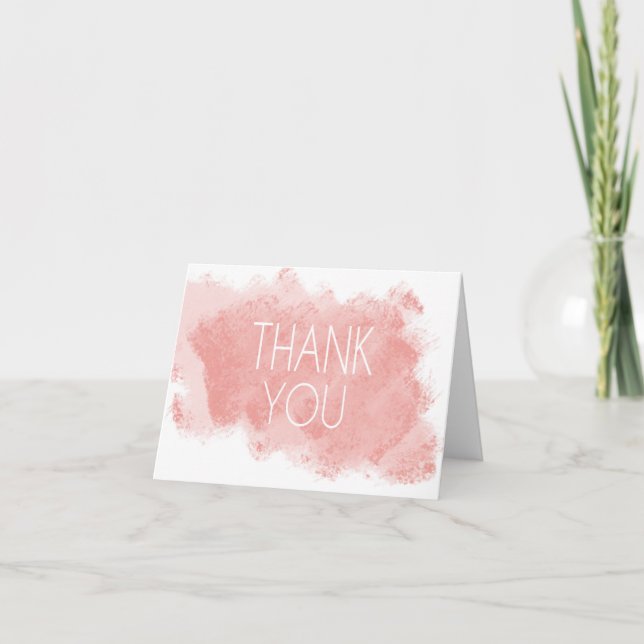 Pink Thank You Card (Front)