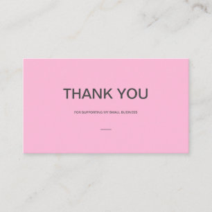 Pink Thank You Card with Barbell