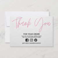 Pink Thank you Custom Media Insert