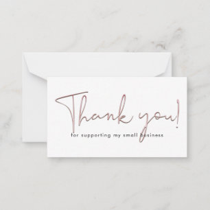 Pink Thank You For Supporting Card