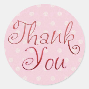 Pink Thank You Sticker