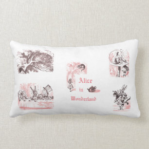 Pink Theme Vintage Alice in Wonderland Pillow