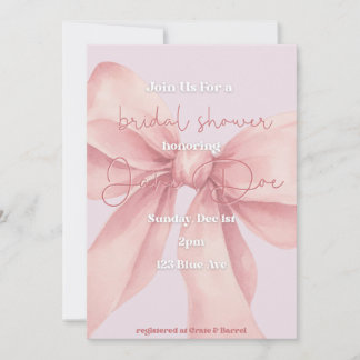 Pink Themed Bridal Shower Invitation