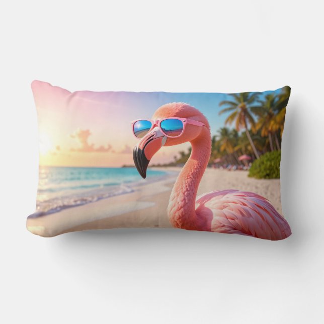 PINK THINKER Flamingo Pink Lumbar Cushion (Front)