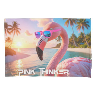 PINK THINKER - Flamingo PINK Pillowcase